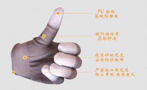 Buy cheap PU Fingertips Coated Antistatic Industrial Work Gloves product