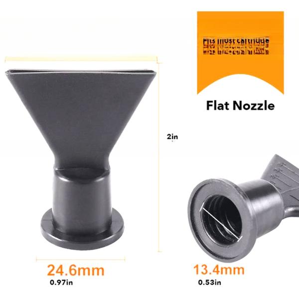 black flat sealant nozzle for caulking