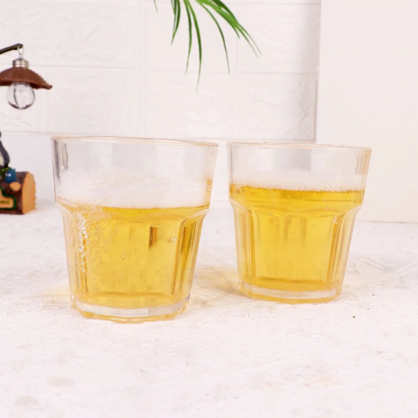 Custom Logo Plastic Shot Glass 250ml Nine Angle Cup Lightweight For Events Parties