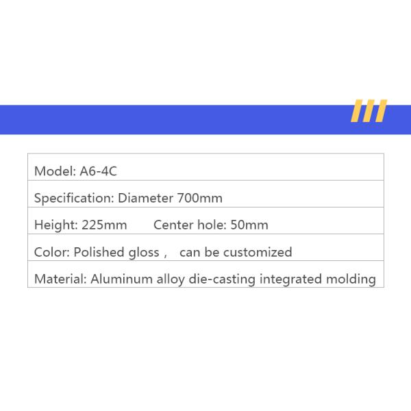 700mm Swivel Office Chair Metal Base Aluminum Alloy Die Casting Integrated Molding