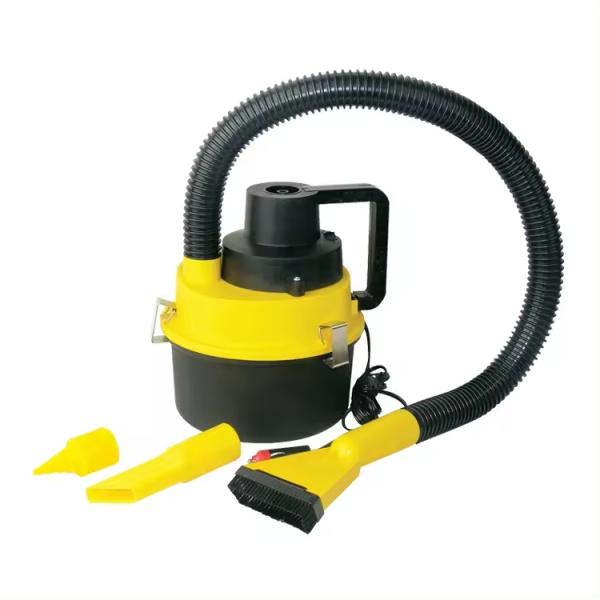Yellow Portable ABS DC12v Car Use Vacuum Cleaner With Flexible Wet And Dry