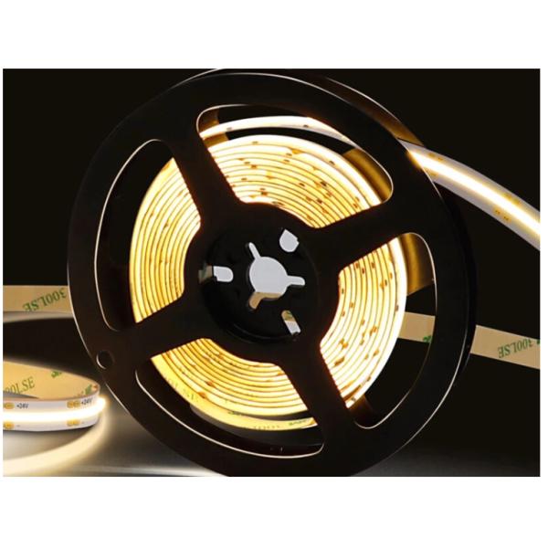COB LED Strip Light Dot Free 10W 384 LED Per Meter 8mm PCB Width RA95