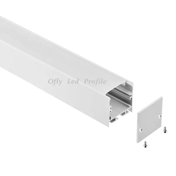 6063 T5 Aluminum Alloy Recessed LED Profile 35mm W X23mm H with Heat Dissipation for LED Strips