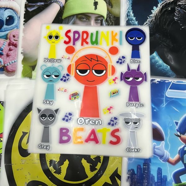 Custom High Quality Machine Washable High Stretch DTF Transfers with Customizable Designs for Clothing and Bags