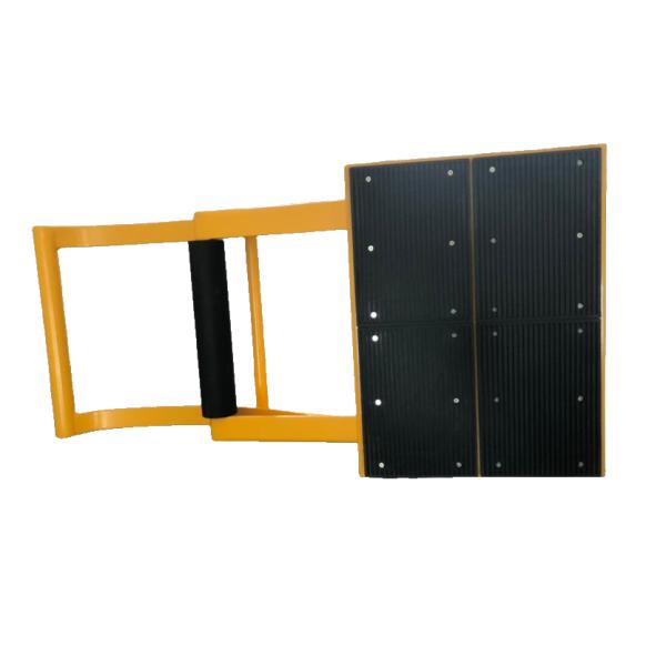 Rubber Plate Friction Increases Mobile Vehicle Barrier Foldable