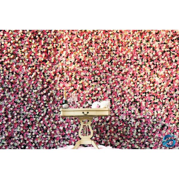 Exquisite Floral Fake Flower Wall Moisture Resistant OEM / ODM Service