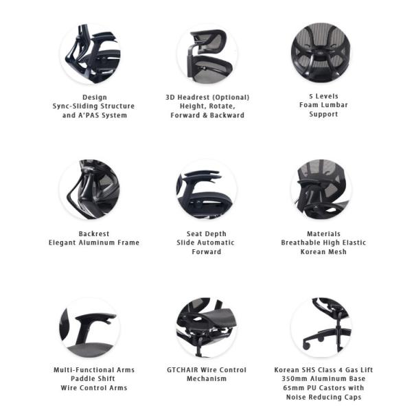 Breathable Dvary Butterfly High Back Gaming Chair Ergonomic Mesh Gaming Chairs