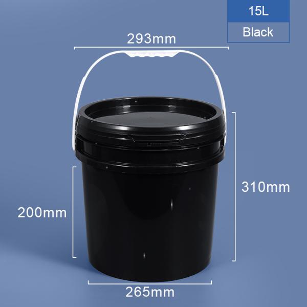liquid fertilizer PP Round Plastic Bucket With Lid Handle Printing with Heat Transfer