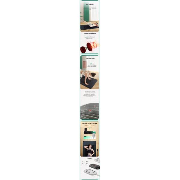 CE FCC Far Infrared Sauna Mat With 12 Pieces Photon Lights For Fat Burning