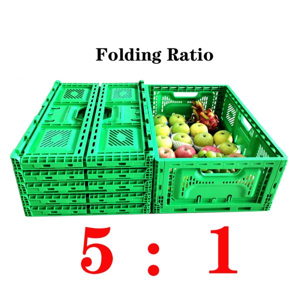 Reusable Foldable Mesh Style Storage Container for Harvesting Crates Size 600*400*52mm