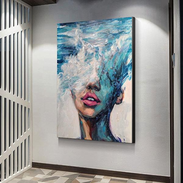 Modern Abstract Oil Paintings on Canvas Hand Painted Wall Art Decorations for Bedroom Living Room
