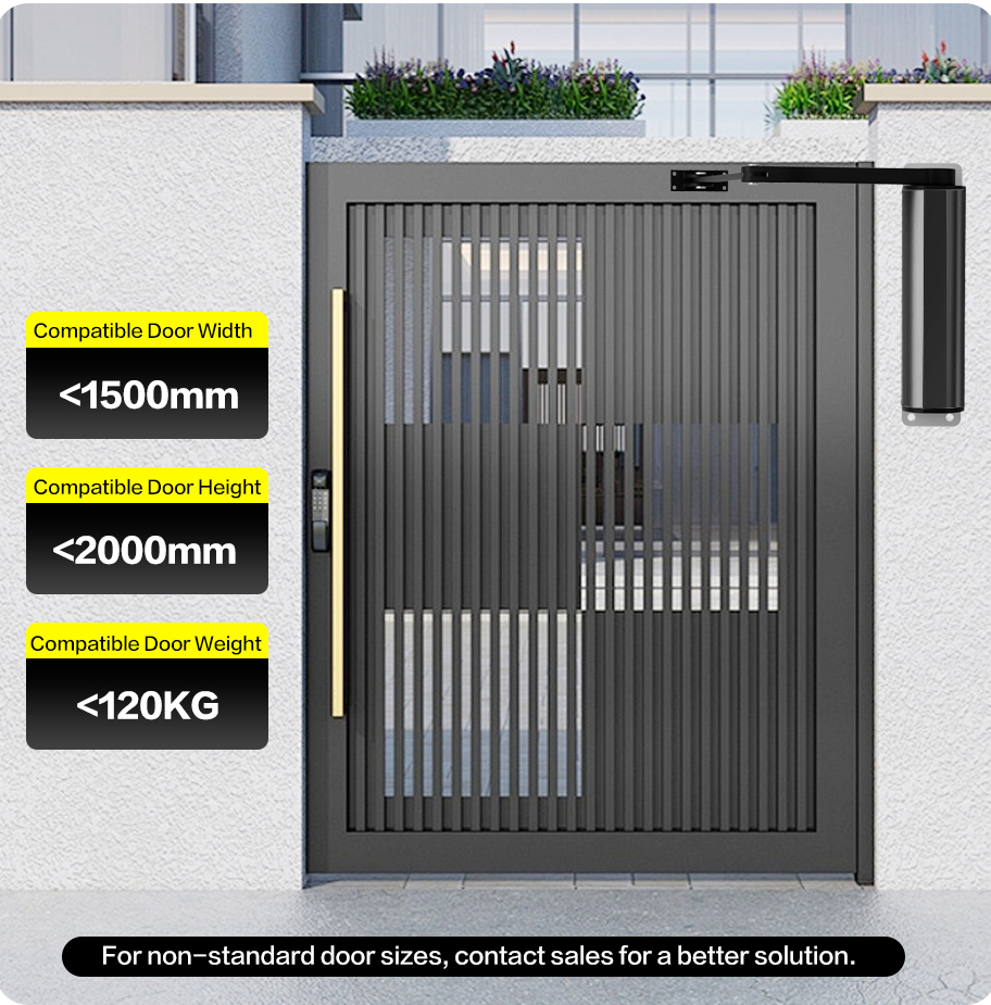 24V Light Duty Articulated Arm Swing Gate Opener with Access Control Interface and Anti-Pinch Protection