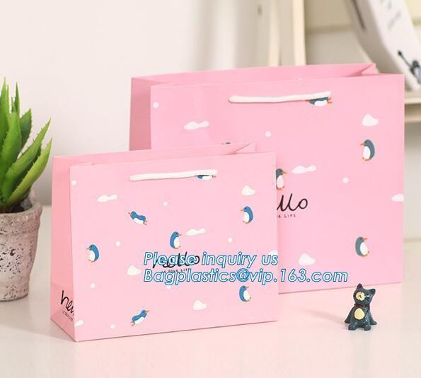 Promotion Custom Private Label Luxury Carrier Packing Hair Salon Paper Bag With Logo,Ribbon Handle Gift Carrier Custom M