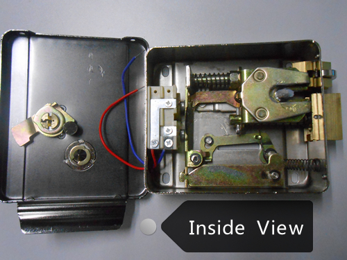 Stainless Steel Low Noise Electric Rim Lock , Single Head Cylinder Rim Door Lock