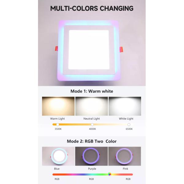 9 Watt 9 Watt 16 Watt 24 Watt Flat Panel LED Lights AC180-265V For Home
