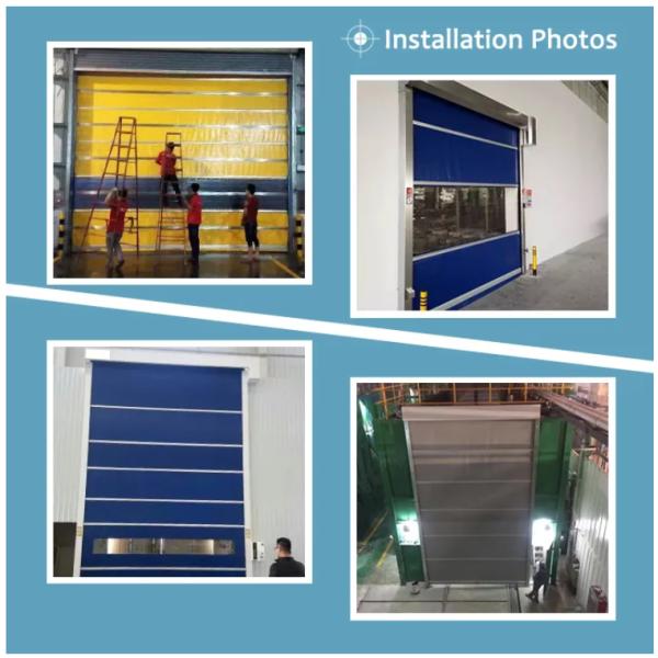 Customized As Order High Speed PVC Roll Up Rapid Shutter Door 304 Stainless Steel Material Transparent PVC Curtain