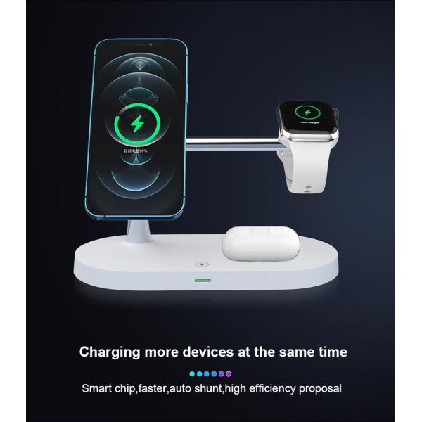 Original Factory OEM T268 3 in 1 Wireless Charger Stand For iPhone 12/13/14/15/16/17 Fast Charging Station for Apple Watch 10 9 8 7 6 5 4 Airpods 2 3