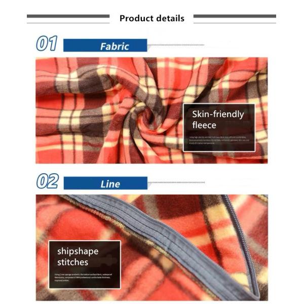 Portable Light Sleeping Bag Liner Solid Color / Plaid Pattern Optional
