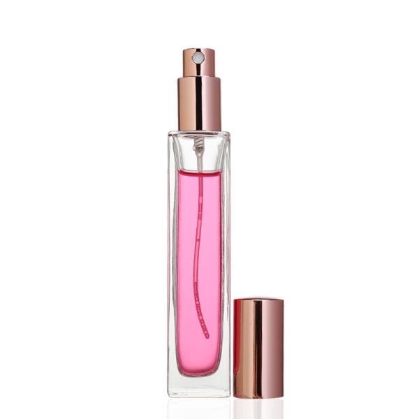 Clear Fancy Perfume Bottles , Square Shaped Empty Perfume Spray Bottles