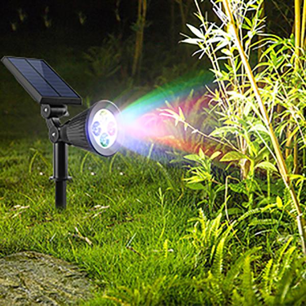 5000K RGB Color Changing Solar Landscape Lights IP44 200 Lumen Solar Path Lights
