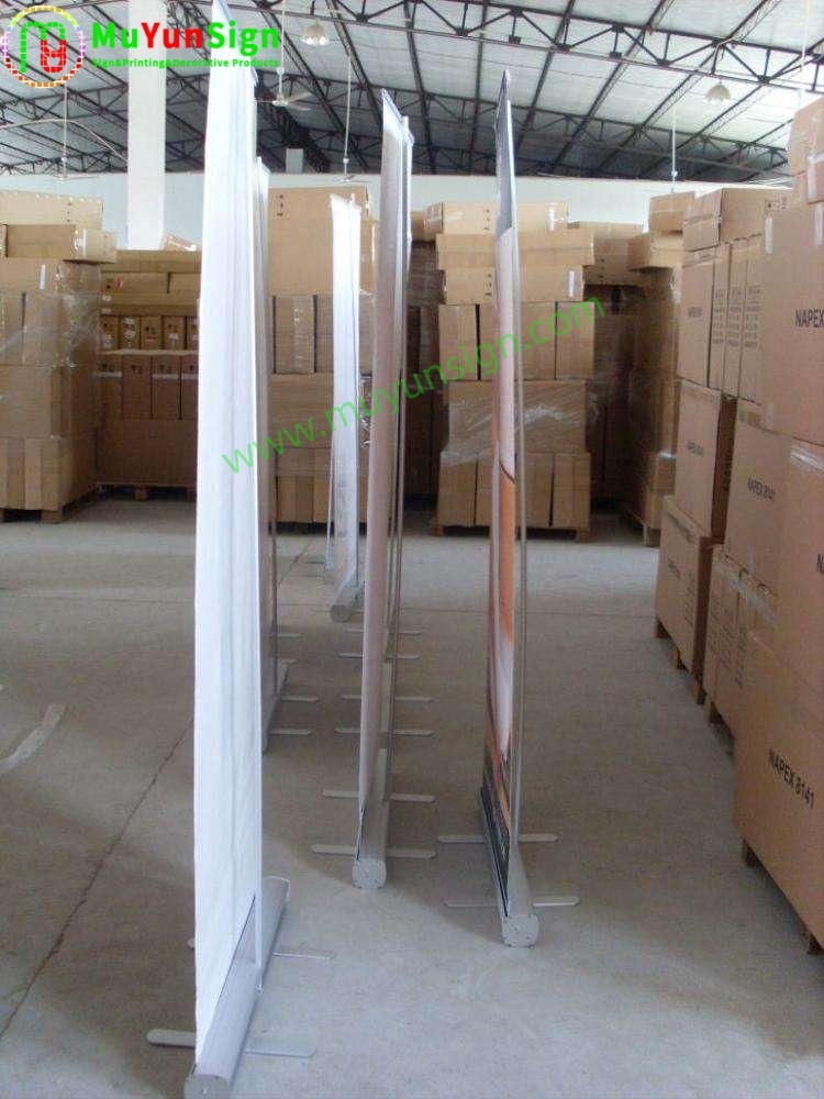 Easy Setup Retractable Roll Up Banner Stand 80x200cm - Professional Exhibition Advertising Display with Travel Bag