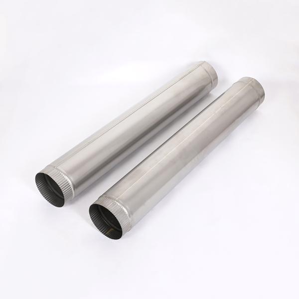 Wood Stove Single Skin Flue Custom Diameter SUS304 SUS316 Galvanized No Insulation