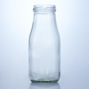 China 250ml Glass Food Jar for Milk Juice Sealing Type SCREW CAP Body Material Glass on sale