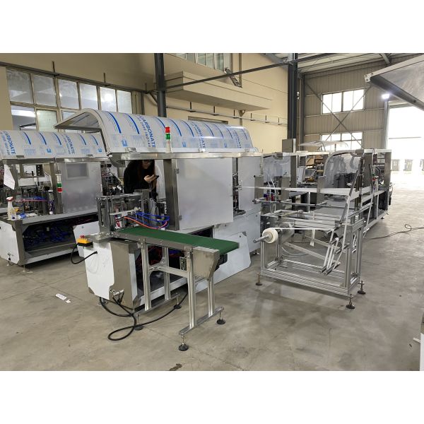 High Speed Single Sachet Wet Wipe Packing Machine Four Side Sealing Alcohol Prep Pad Packaging Machine