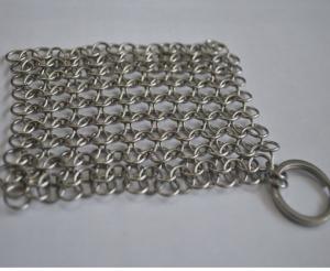 China Round Stainless Steel Ring Mesh / Chainmail Scrubber For Cleaning Kitchenware on sale