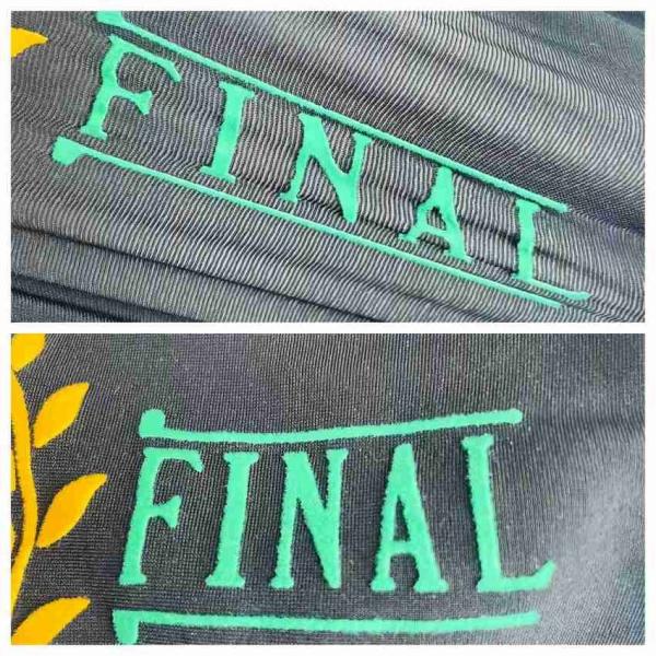 3D Raised Custom Flocking Logo Heat Transfer For Clothing