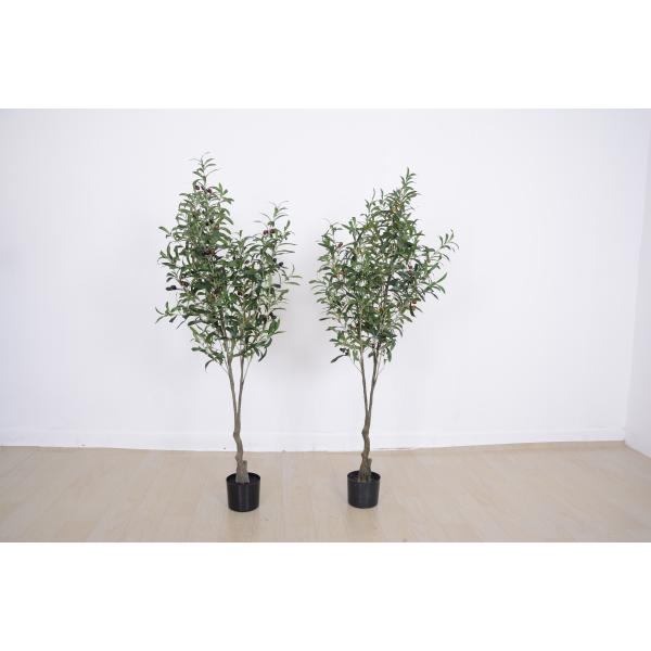Weatherproof Artificial Potted Plants Fabric Material Long Life Span Olive Tree