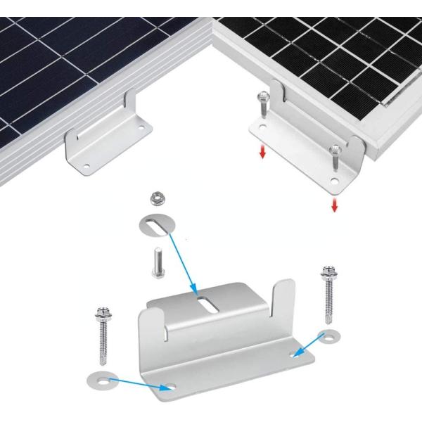 Triangle Bracket Solar Panel Mounting Z Brackets for RV Boat Roof Off-Grid Installation