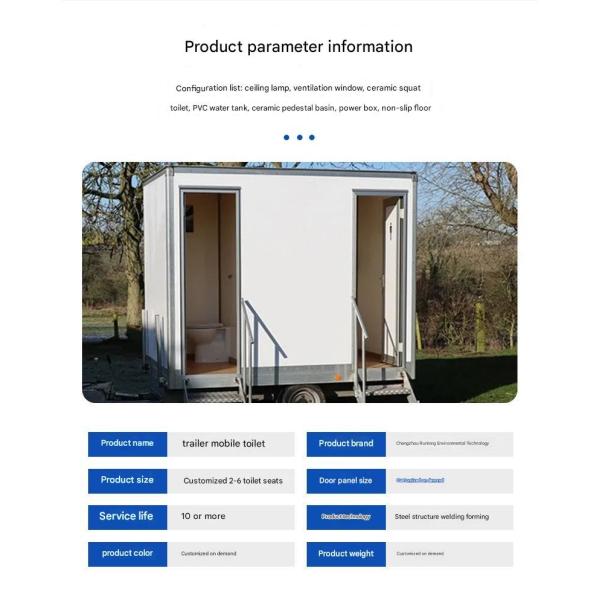 Steel Structure Mobile Toilet Designed for Scenic Spots and Environmental Protection