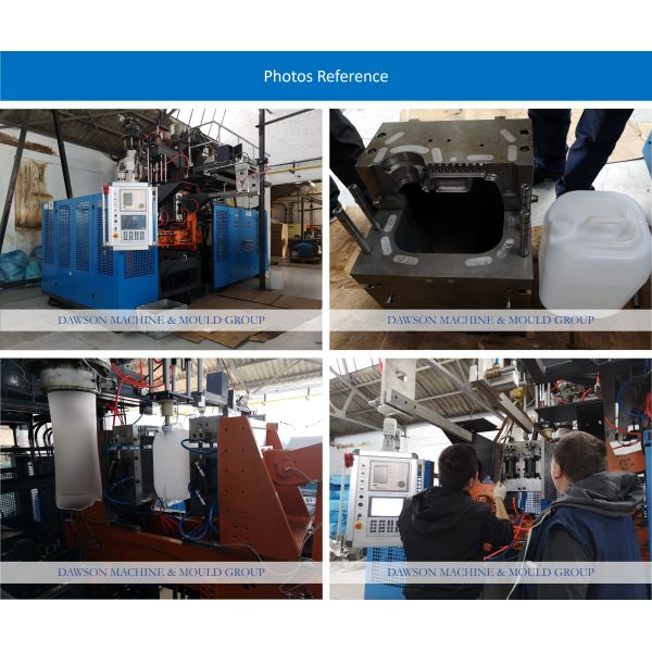 660 mm Mold Platen Size 67 kw Power Jerry Can 20l 25l HDPE Plastic Tank Container Drum Extrusion Blowing Moulding System