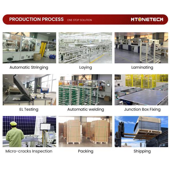 Mono Solar Panel Hybrid PV System 450W 5Kw Diesel Generator Single Phase