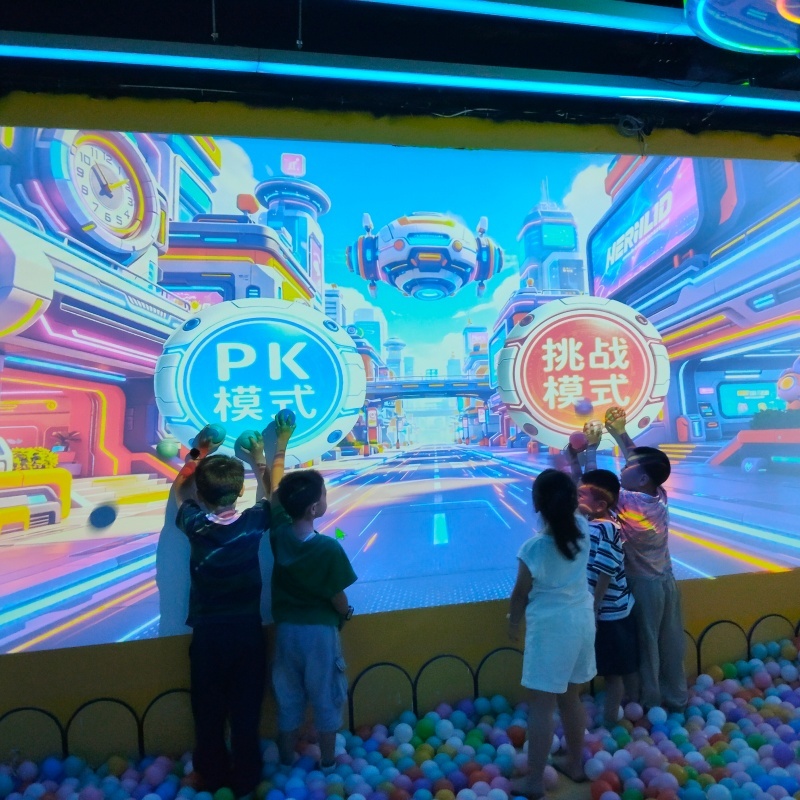 Long-time Operation Digital Ball Throw Wall Projection for Kids Entertainment Zone