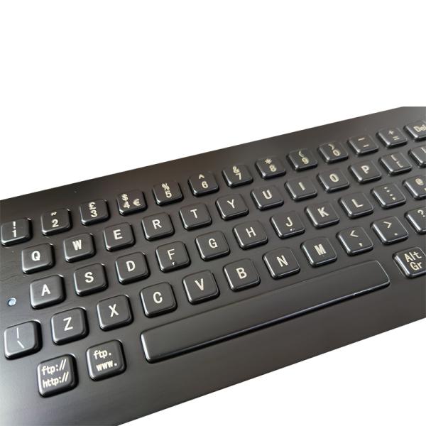 Panel Mounting Black Metal Keyboards With Customizable Layout For Self Service Kiosk