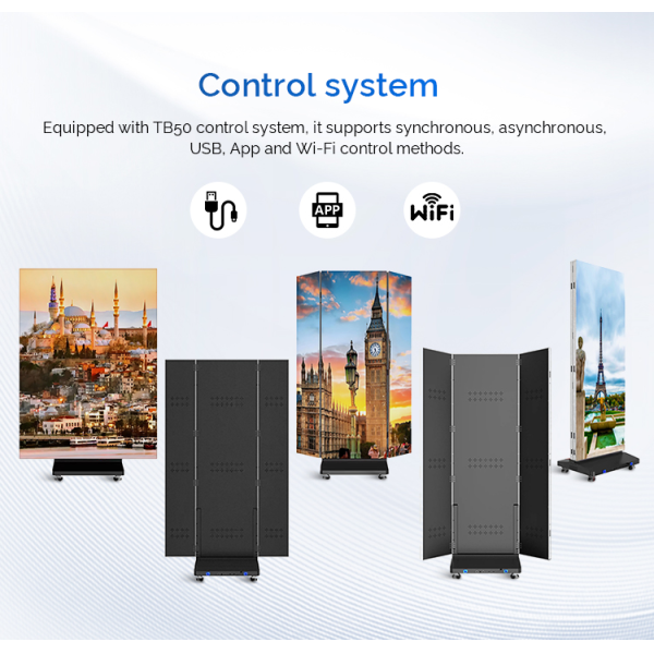Good Selling Customized Folding Indoor Floor-Standing LED Display Panel LED Poster Display Screen