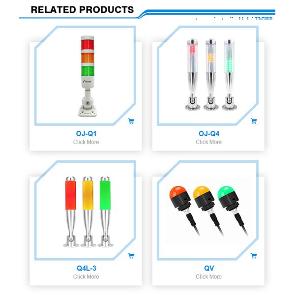 Customized RYG Led Tower Indicator Light For PMMA Material IP50 Protection Grade