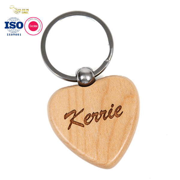 3D Printed Wooden Key Chain Personalized Soft Enamel For Souvenir Gift