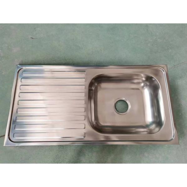 Steel Kitchen Sink With Drainboard Drainer Included Rust Resistant