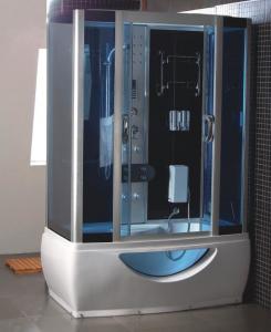 China rectangular steam shower room with jacuzzi on sale