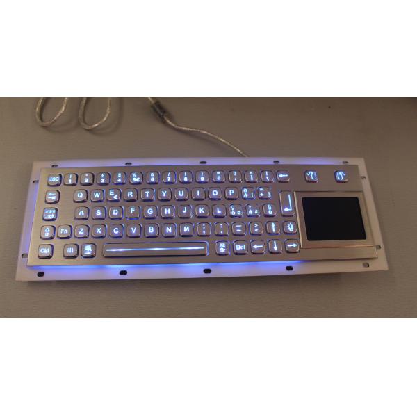 Metal Backlit USB Keyboard / Backlit Mechanical Keyboard With Ruggedized Touchpad