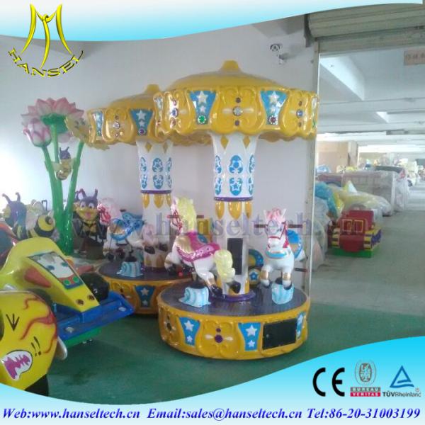 Hansel outdoor amusement park portable small merry go round carousel for sale