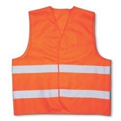 China Orange Knitted Reflective Vest 125g Road Safety Facilities on sale