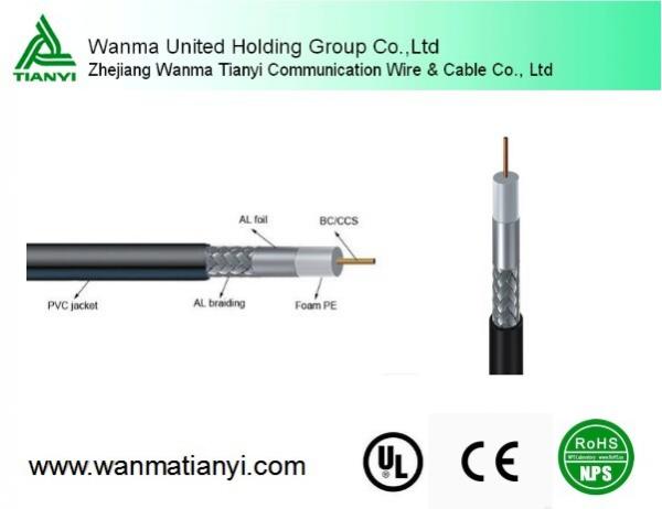 Quality 75 Ohm RG6 coaxial cable camera cable for sale