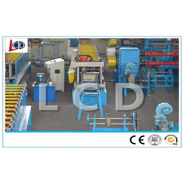Shelf Sheet Metal Roll Forming Machines , Upright Roll Forming Machine Custom Color