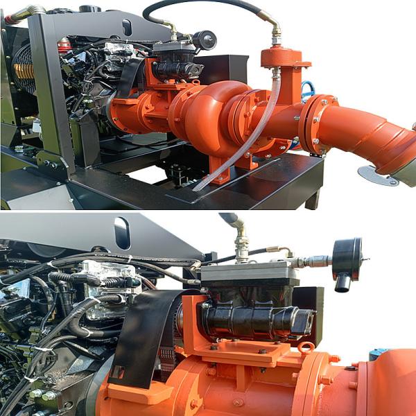 Mobile Water Pump Easy To Move Dry Priming Pump 6 Inches Diesel Water Pumps For Irrigation