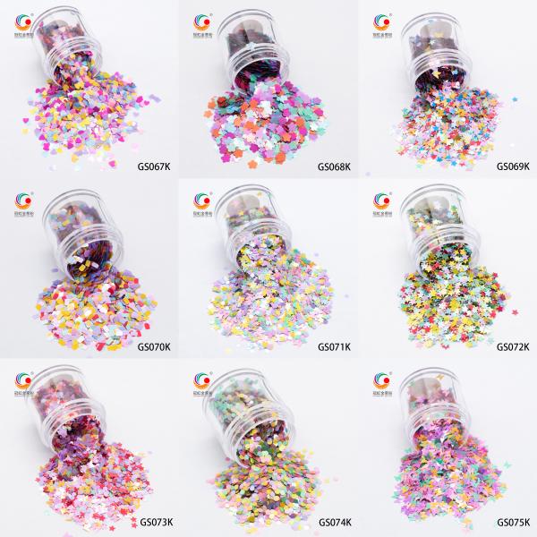 Party Decorations Funky Sugar Glitter Mixes Iridescent Rainbow Glitter Chunky Butterfly Star Heart