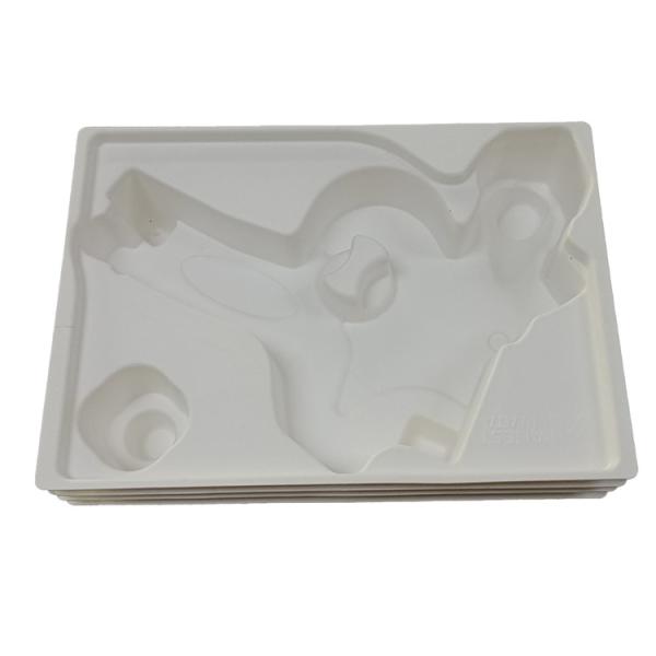 White Compostable Wet Press Pulp Tray White Pulp Packaging For Toy Gun